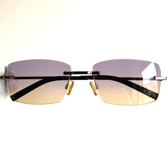 FENDI Vintage Sunglasses Frameless Purple Yellow Lens VL7271  display picture 3