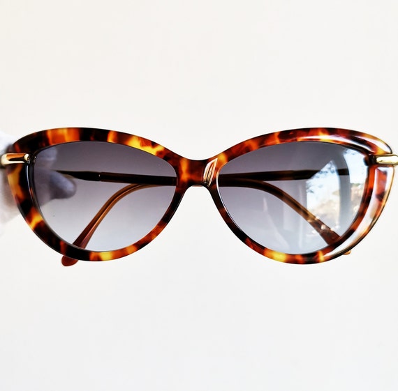 GUCCI vintage sunglasses rare cateye thick butter… - image 1
