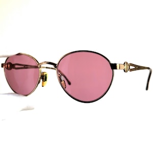 Lunettes de soleil vintage FENDI, bague en or gravée ovale rare marron écaille des années 90, monture gothique steampunk Tupac, nouveau verre rose Migos Rihanna Bella Hadid