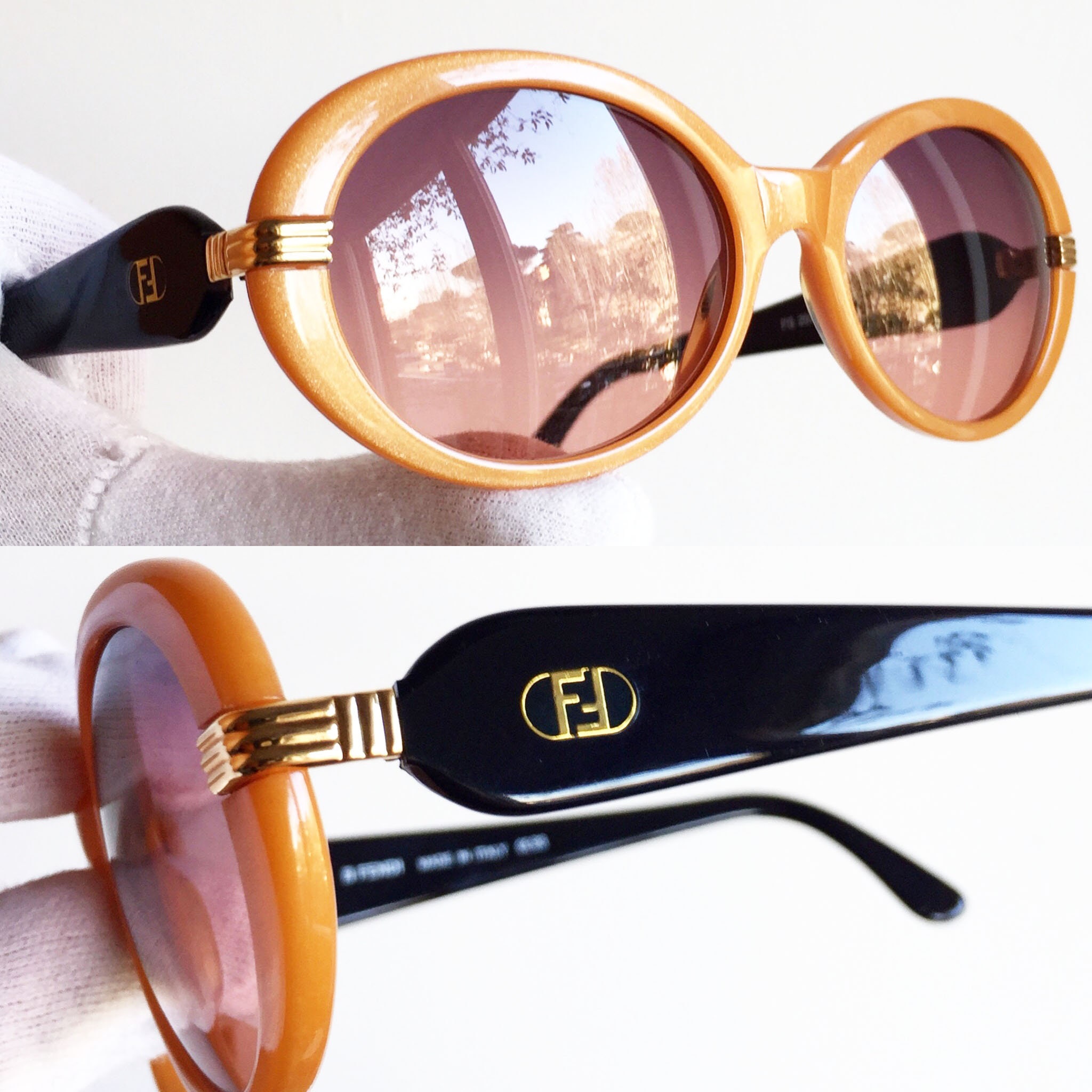 FENDI FS203 SUNGLASSES BFPM-09-049 Fendi Fendi Roma FE40101I XS (50 - 23) with Grey lenses and  main image 4