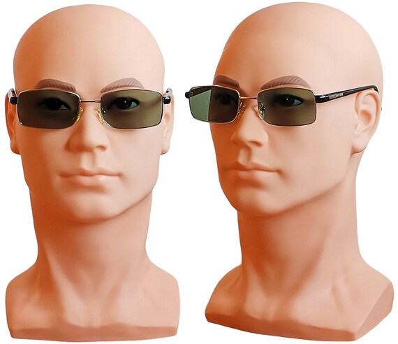 PRADA vintage sunglasses square rectangular silve… - image 2