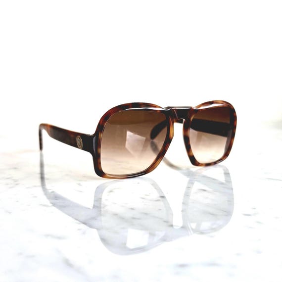 YVES SAINT LAURENT Vintage Sunglasses Ysl Square Brown  display picture 1