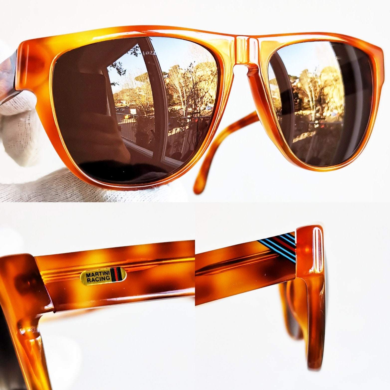 MARTINI RACING by LOZZA Vintage Sunglasses Rare Oval Aviator Etsy