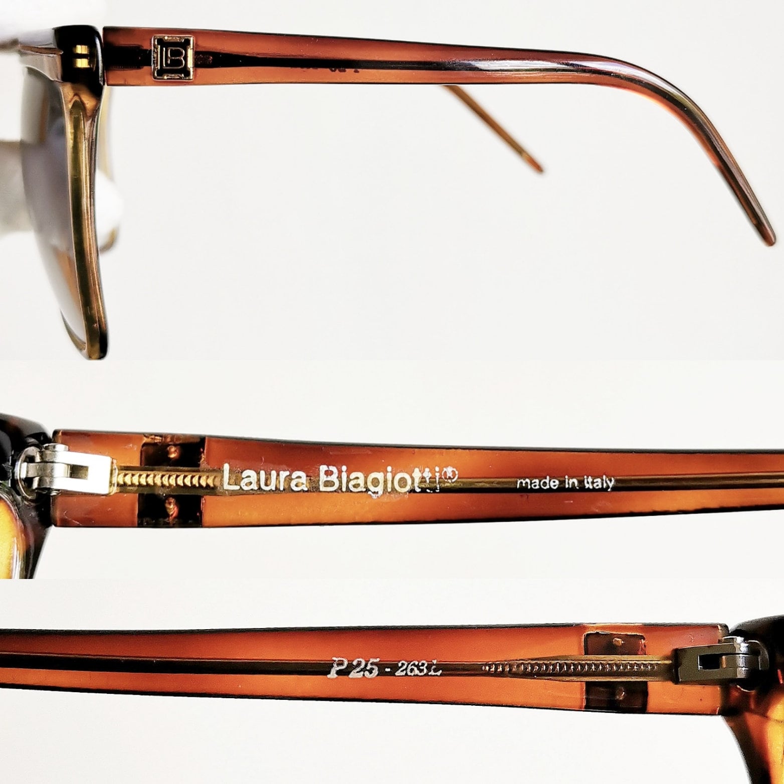 LAURA BIAGIOTTI Vintage Sunglasses Rare Square Mask Oversize