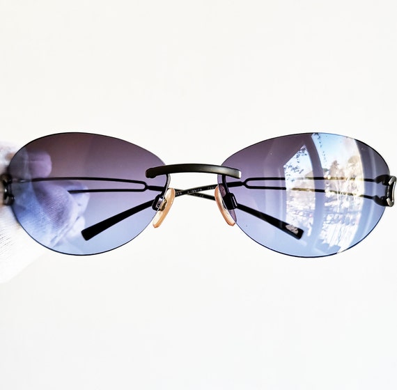 CHANEL Sunglasses Vintage Rare Oval Frame Wrap Cateye Diva CHANEL Sunglasses Vintage Rare Oval Frame Wrap Cateye Diva
