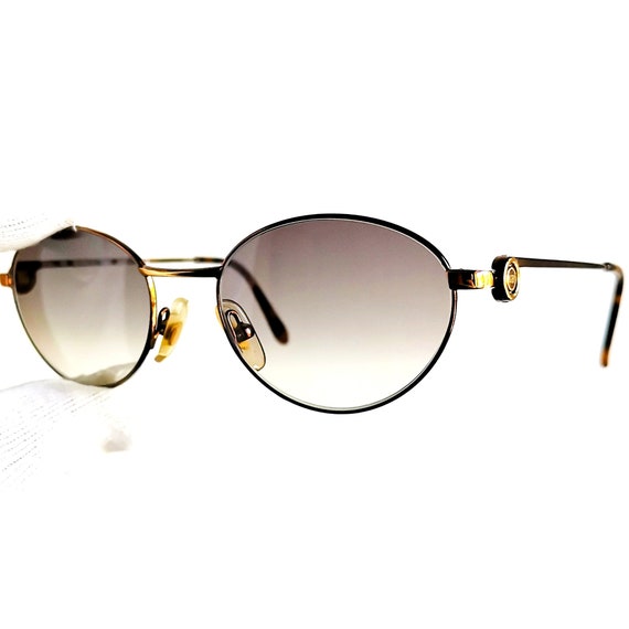 FERRE Vintage Sunglasses Oval Gold Bronze Copper GIANFRANCO  display picture 1
