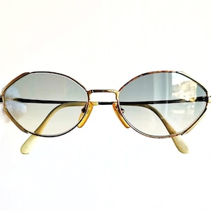 EMILIO PUCCI lunettes de soleil octogonales vintage verres ovales hexagonaux marron doré Tupac Migos designer Rihanna Kendall Kylie Jenner Bella Hadid années 80 90