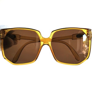 PERSOL square vintage sunglasses oversize rare French style big Rihanna Lady Gaga Kylie Jenner clear yellow P45 frame New brown lens 70s 80s