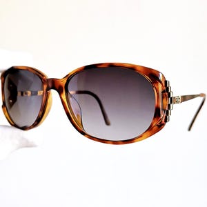 DIOR vintage sunglasses rare oval squared tortoise brown gold Christian 2625 125 frame Migos 2Chainz Rihanna Lady Gaga new gray lens 80s 90s
