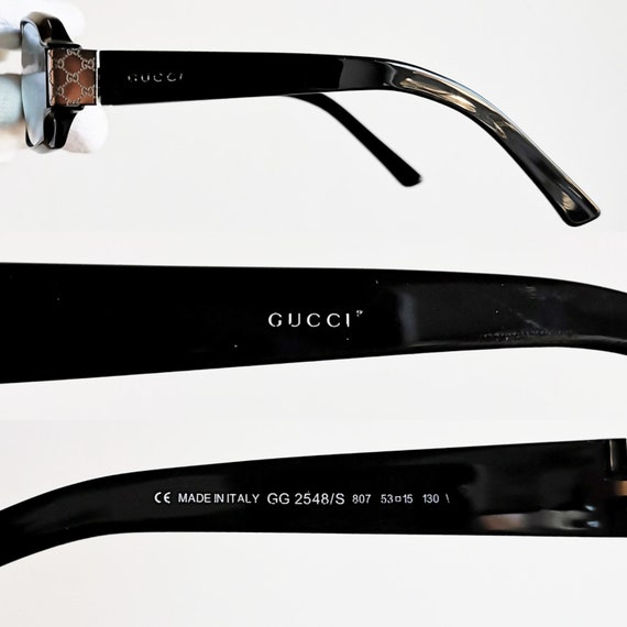 GUCCI vintage sunglasses black oval rectangular s… - image 4