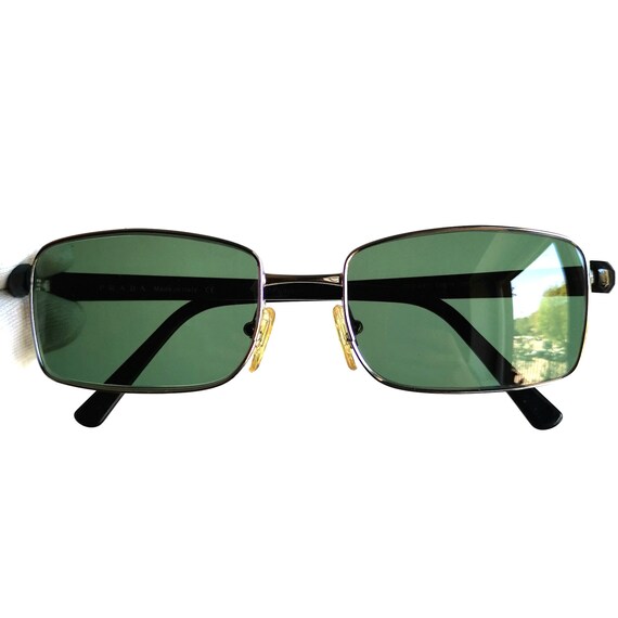PRADA vintage sunglasses square rectangular silve… - image 4