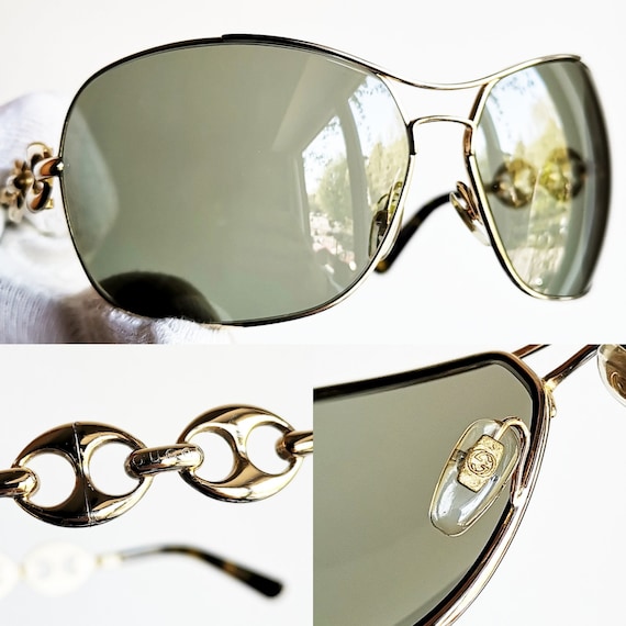 GUCCI vintage sunglasses rare oversize big square… - image 3