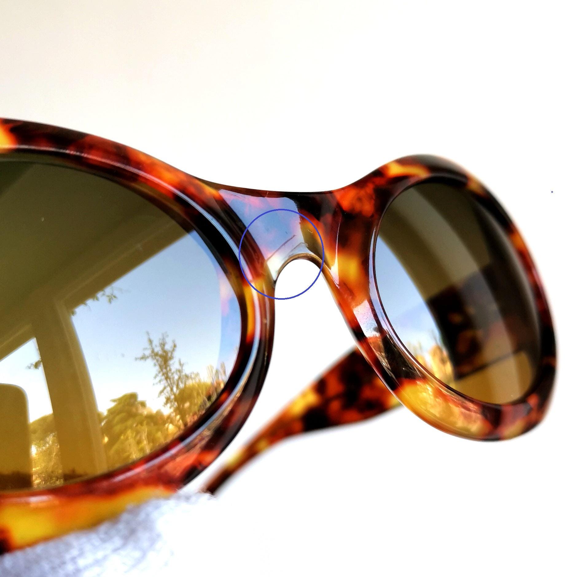 GUCCI Vintage Sunglasses Oval Gold Tortoise Brown Frame GG2400/N/S
