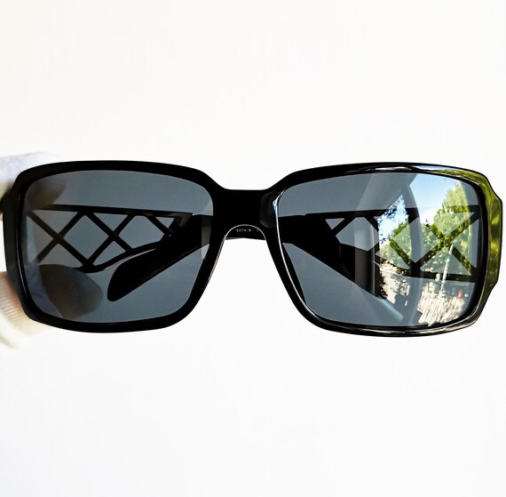 CHANEL Vintage Sunglasses Rare Wrap Mask Oval Square Small 