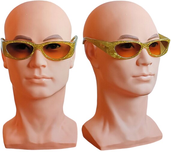 FENDI vintage Sunglasses rare marble iridescent g… - image 5