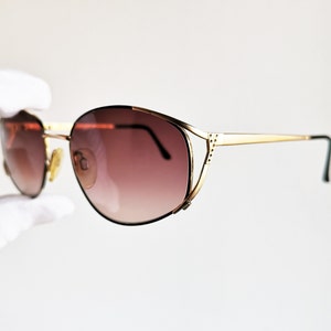 Óculos de sol vintage YVES SAINT LAURENT YSL raro oval preto dourado 4092 aviador quadrado armação de sol gota Migos Tupac Rihanna Lady Gaga designer anos 90