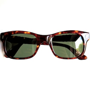 Óculos de sol vintage PERSOL RATTI meflecto retangulares tartaruga marrom prata 852 armação quadrada anos 80/90 cinza clássico suave lente de cristal mineral