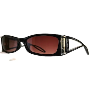 MISSONI vintage sunglasses black prototype oval rectangular space age ufo futuristic sci-fi cyberpunk burning man Migos designer Rihanna 90s