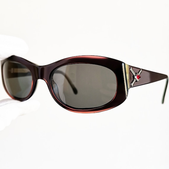 YVES SAINT LAURENT Vintage Ysl Sunglasses Oval Purple Grape YVES SAINT LAURENT Vintage Ysl Sunglasses Oval Purple Grape