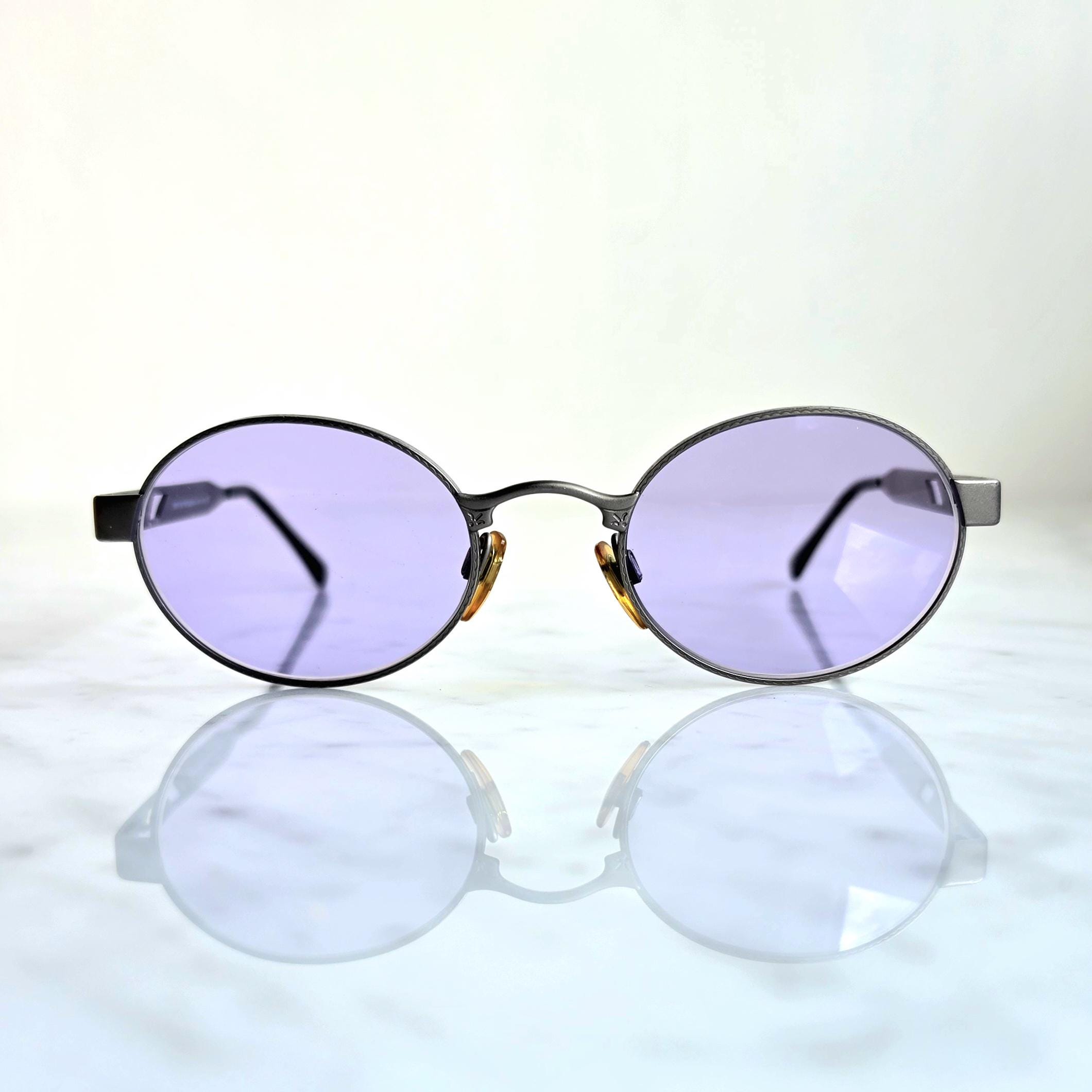 ARMANI Vintage Sunglasses Round Oval Silver Gold Giorgio Emporio
