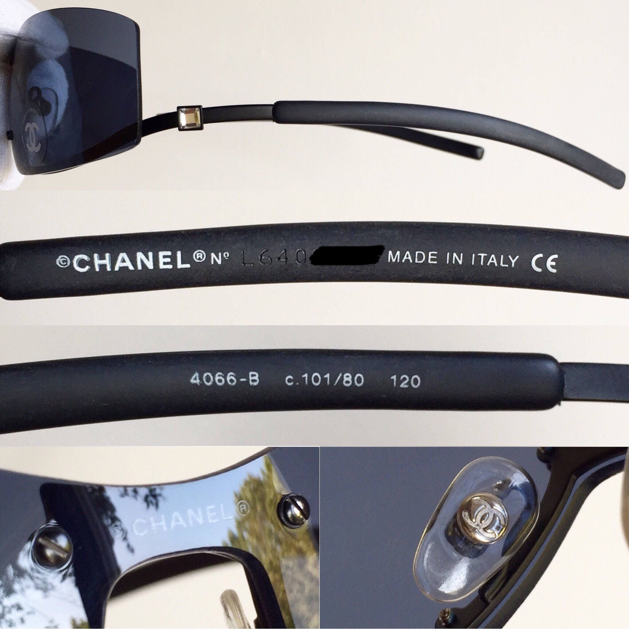 シャネル 4066-B c 101/80 120 サングラス メガネ メンズ CHANEL Sunglasses Vintage Rare Oval Wrap Wraparound Mask
