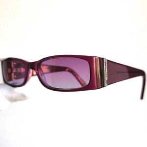 VERSACE vintage zonnebril paars rechthoekig klein klein ovaal bes zilveren frame Gianni VERSUS 8066 wrap jaren 90 y2k Migos Rihanna Kylie Jenner