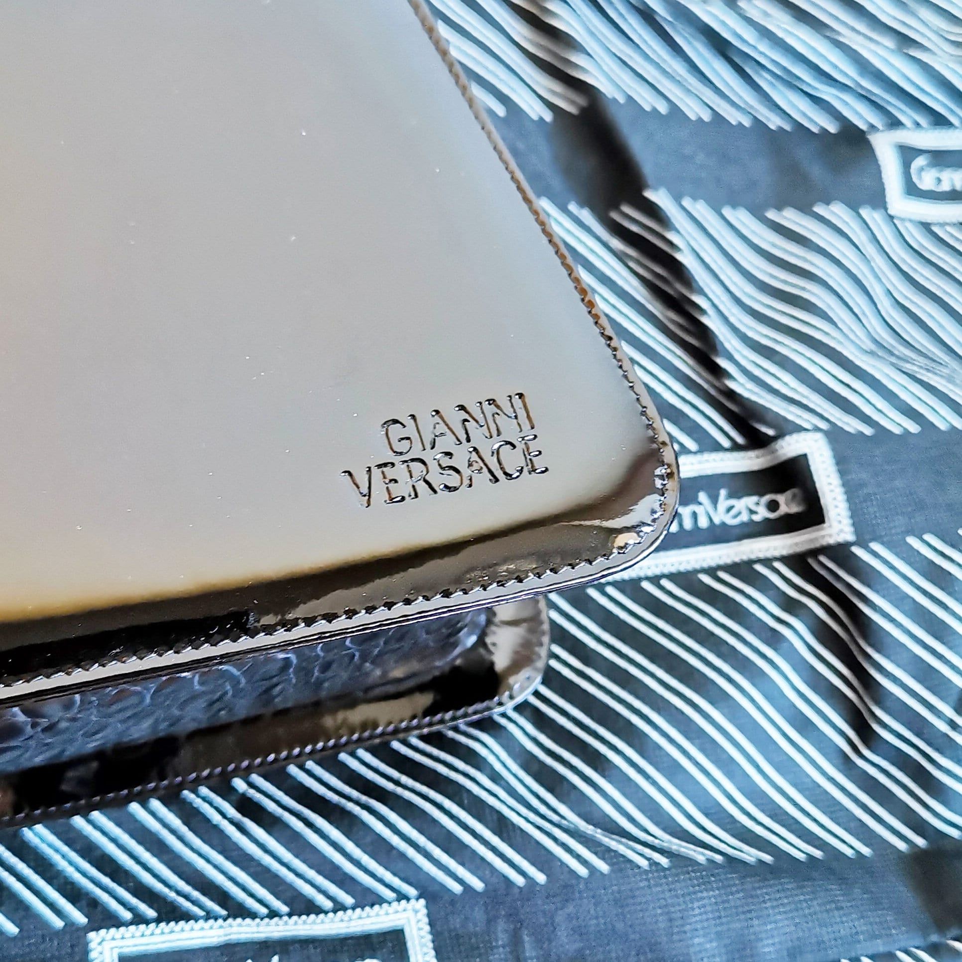 VERSACE Vintage Bag Rare Gold Shoulder Chain Greek Key Strap VERSACE Vintage Bag Rare Gold Shoulder Chain Greek Key Strap