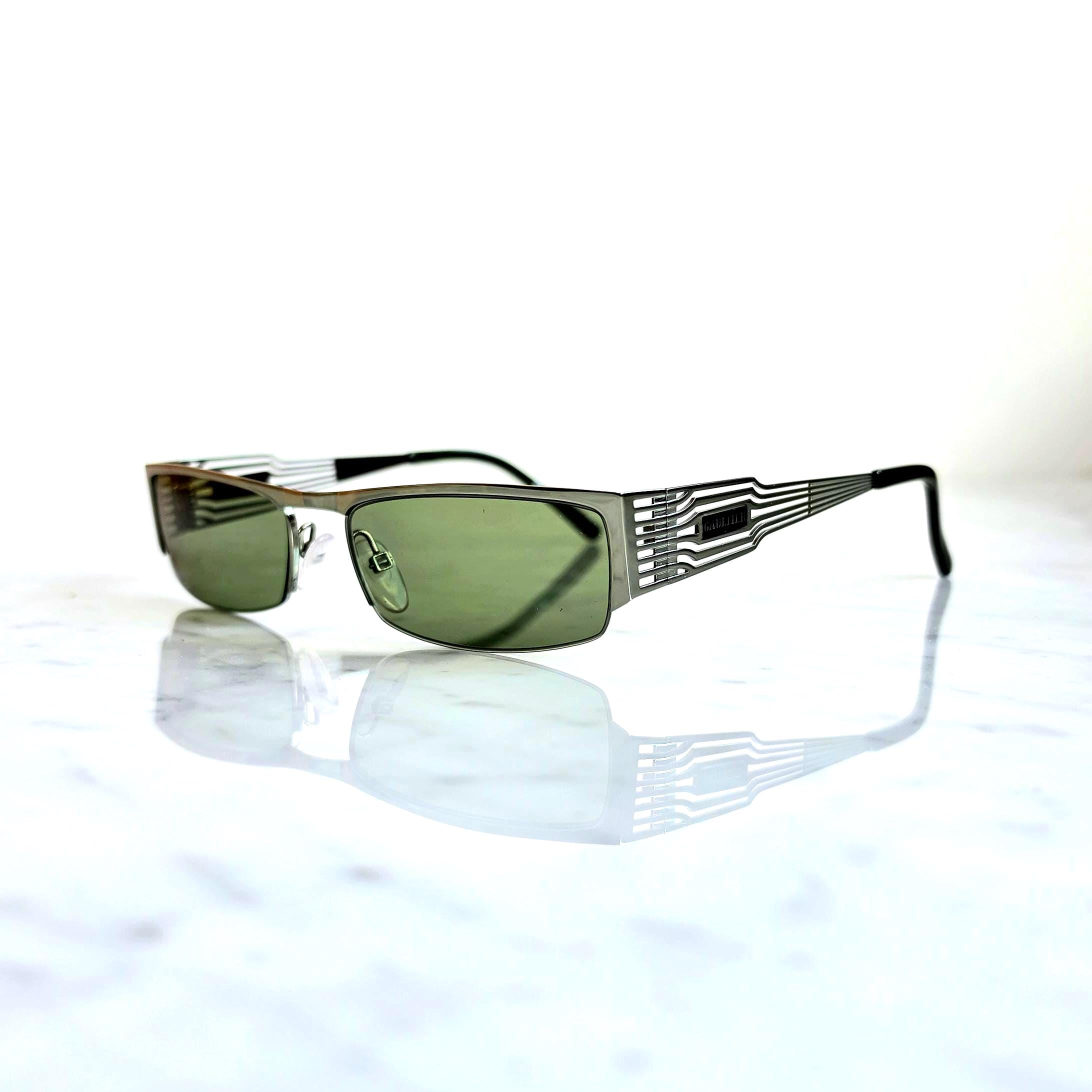JEAN PAUL GAULTIER Vintage Sunglasses Jpg Green Silver SJP114