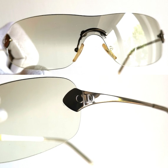 DIOR Absolute Vintage Sunglasses Silver Clear Frameless DIOR Absolute Vintage Sunglasses Silver Clear Frameless