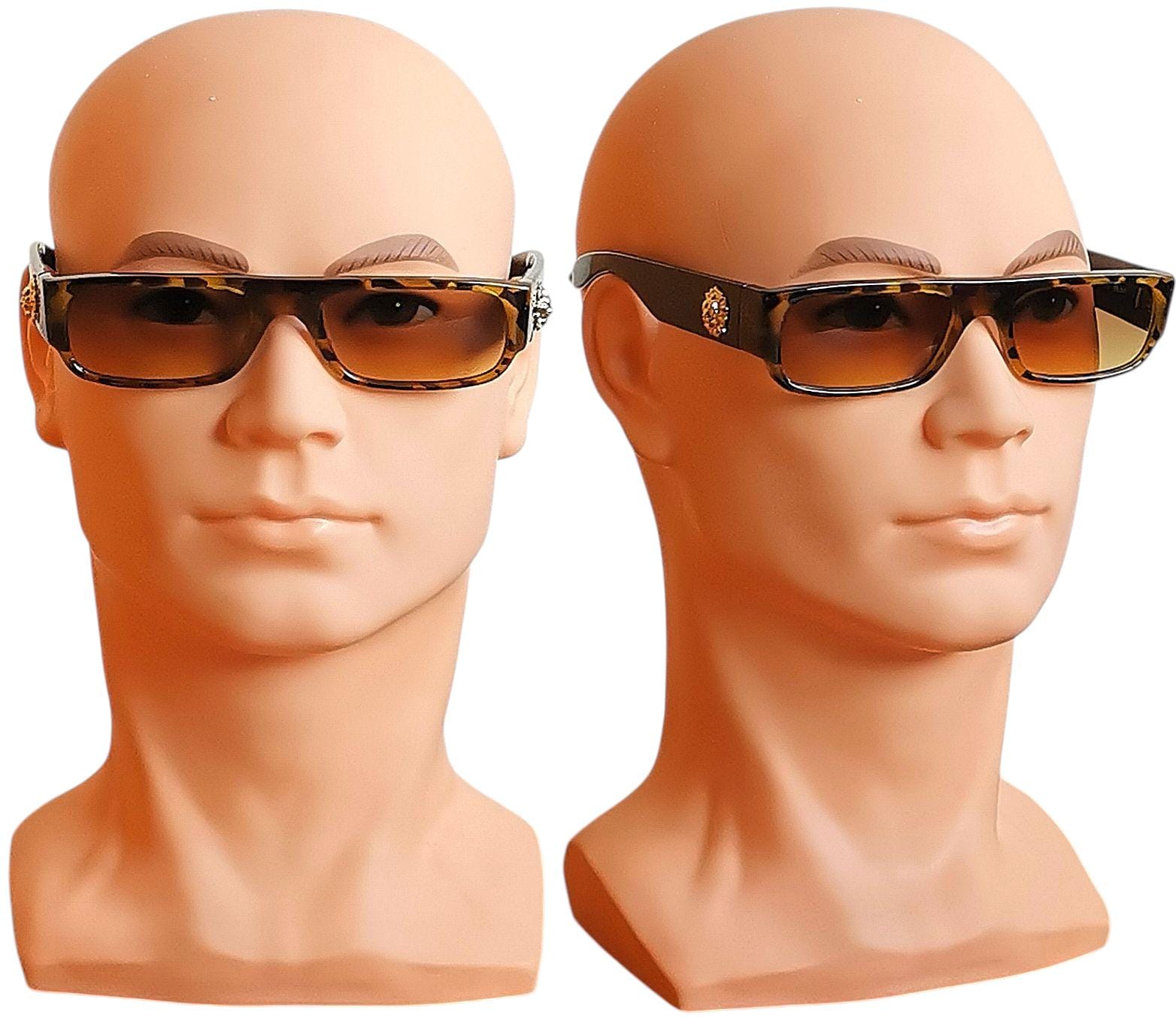 VERSACE Vintage Sunglasses Black Gold Lion Head Tortoise  display picture 1