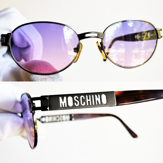 MOSCHINO vintage Sunglasses rare oval MM3018-S gu… - image 3