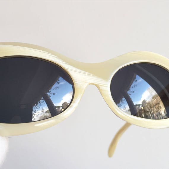 VERSACE vintage Sunglasses oval rare small tiny w… - image 5