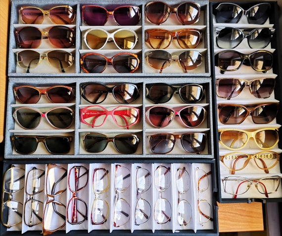 DIOR Vintage Sunglasses Gold Rectangular Aviator Frameless 2944 CD