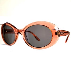 MAX&CO vintage sunglasses oval pink clear small clout goggles Kurt Cobain Rihanna Lady Gaga Migos designer 113/S frame New NOS max mara y2k