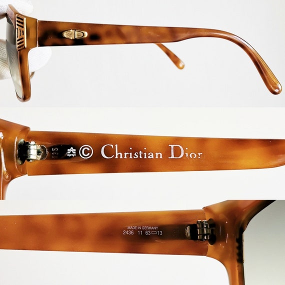DIOR oversize vintage sunglasses rare tortoise br… - image 5