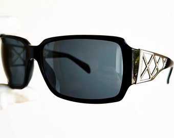 CHANEL】90s ヴィンテージ サングラス ビッグロゴ スクエア型