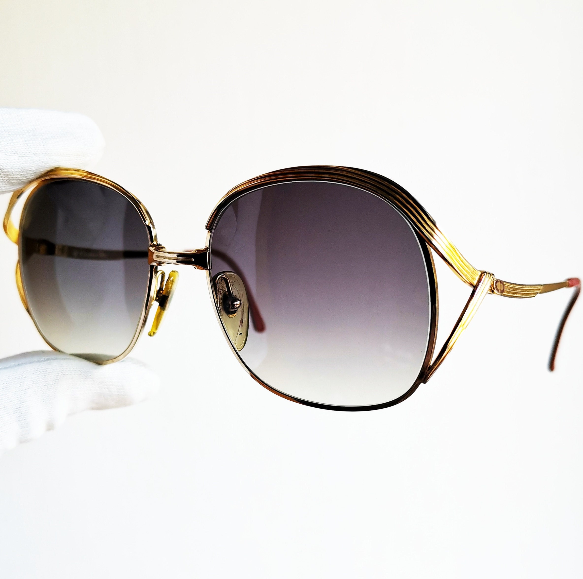 Christian Dior サングラス sunglasses vintage Christian Dior Vintage Logo Sunglass Shades Plastic Mirror