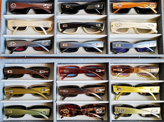 GUCCI vintage sunglasses white pearl black GG2409/N/S… - Gem