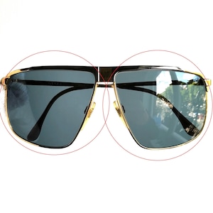 New Gucci gray / cobalt blue tint lenses for GG 40/N model designer iconic men women aviator 80s frame - ONLY the LENSES are for sale