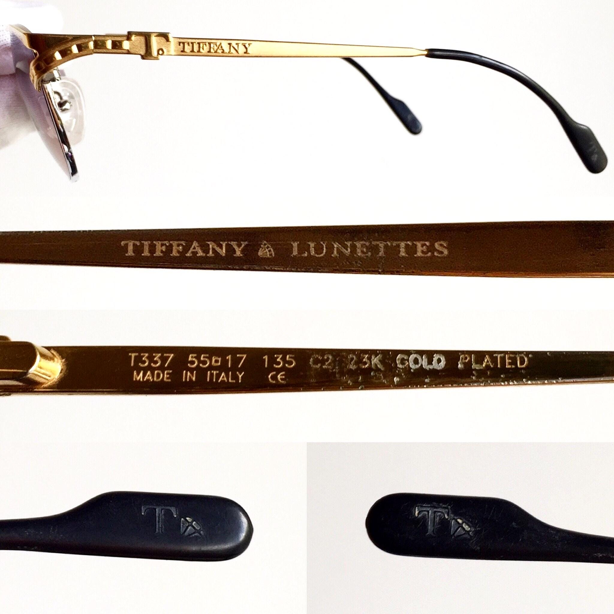 小物 Tiffany LUNETT 23k gold sunglasses TIFFANY 23K Gold Plated Vintage Sunglasses Aviator Frame Oval T360