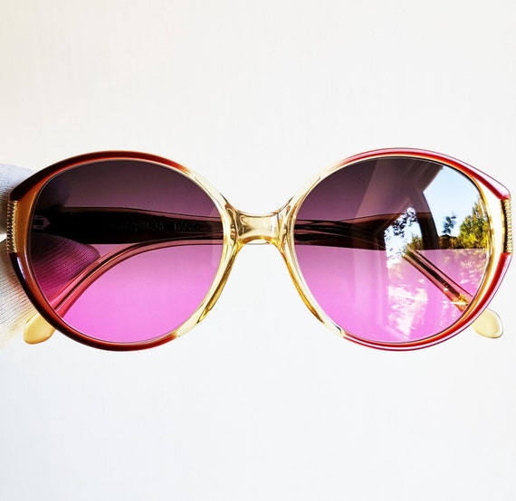 YVES SAINT LAURENT vintage Sunglasses rare gold o… - image 2