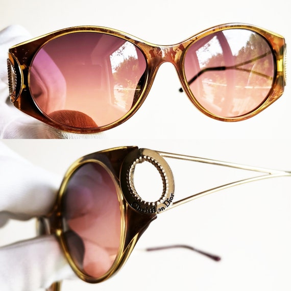 DIOR vintage Sunglasses rare round oversize Frenc… - image 3