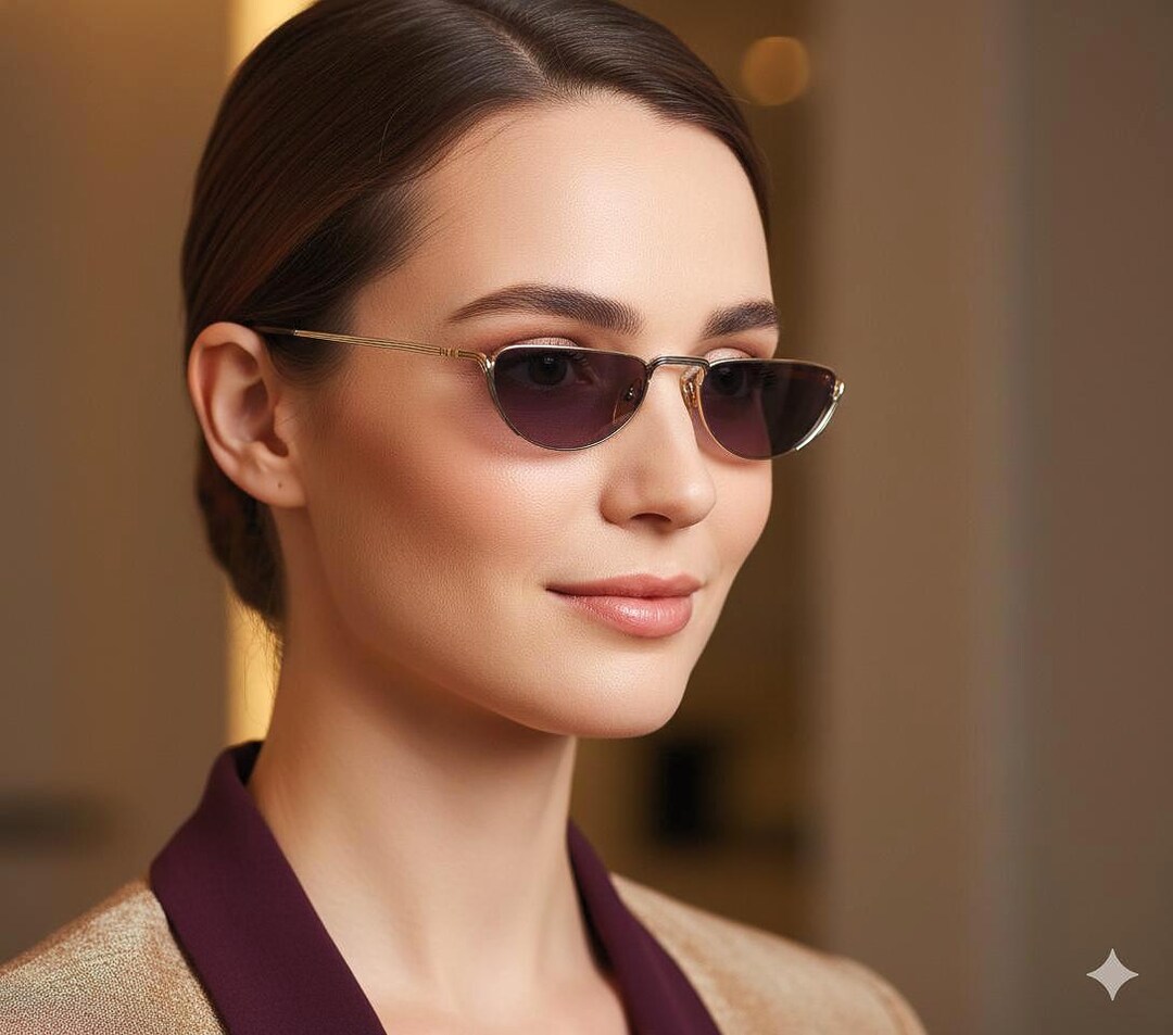 【GUCCI】ヴィンテージ オーバル サングラス GUCCI ヴィンテージサングラス オーバルトライアングル ゴールド