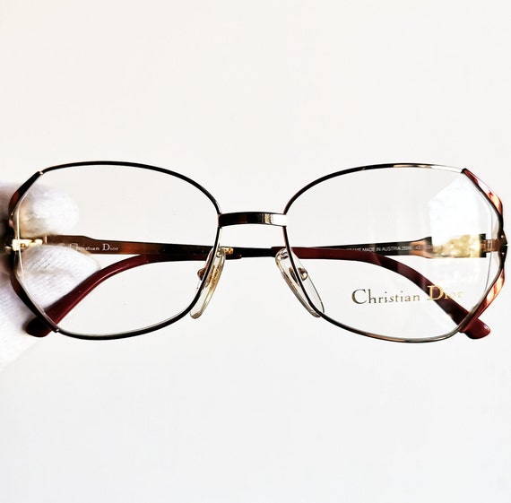 DIOR vintage eyewear rare eyeglasses gold red ova… - image 2