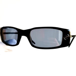 CHANEL vintage sunglasses rare oval rectangular black small RAM1921AB Rihanna matelasse quilted Lady Gaga Kylie Jenner frame new NOS 90s y2k