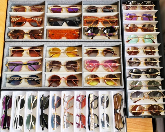 VALENTINO vintage Sunglasses gold rectangular ova… - image 7