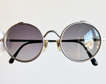 Valentino vintage Sunglasses rare round Ouroboros infinite snake skin Migos Kylie Jenner frame silver gray OLIVER 90s oval 1821 new NOS VLTN