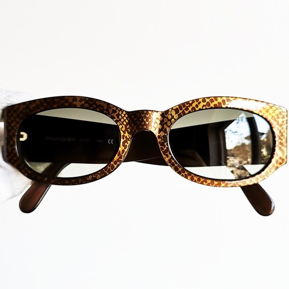 若者の大愛商品 YVES Frame 6545 Oval Ysl Sunglasses Vintage LAURENT SAINT 小物