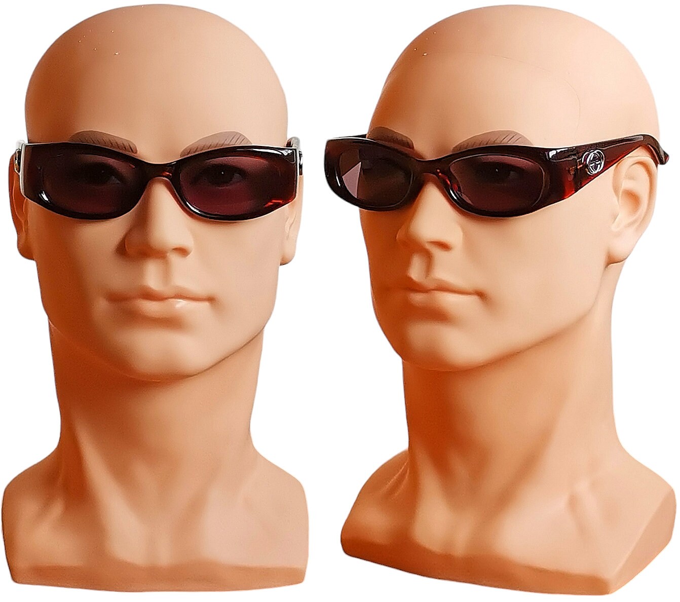 GUCCI ヴィンテージ サングラス オーバル レッド シルバー GGロゴ