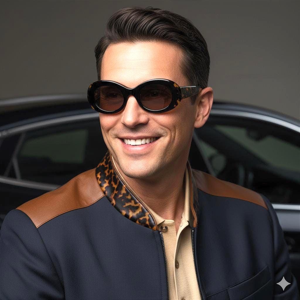 MORGENTHAL FREDERICS Sunglasses Oval Kurt Cobain Style New York